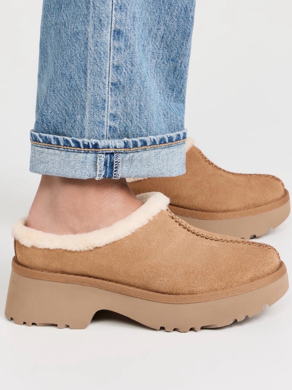 UGG New Heights Cozy Clogs Shearling-Lined Clog Mule Sz 10